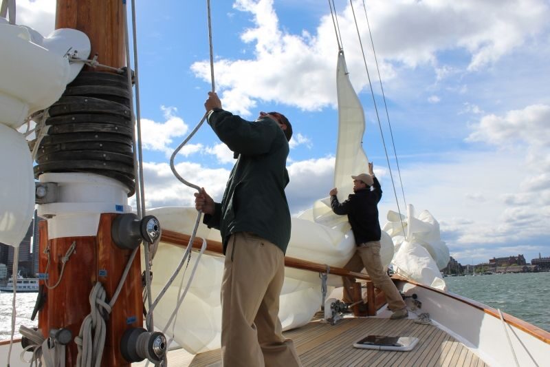 Boston: Downtown Harbor Sailing Cruise - The crew experience: questions, stories, and real sail work