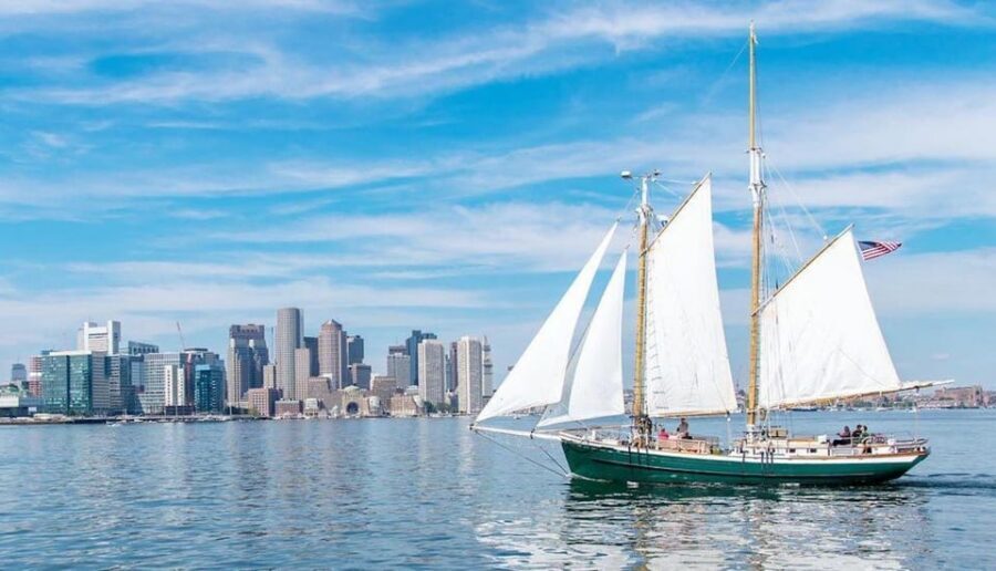 Boston: Tall Ship Harbor Sail - When the Boat Sails Under Wind vs. When the Motor Helps