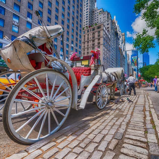 Christmas in Central Park: Horse Carriage Holiday Tour - First Stop: The Easy Meet-Up at 190 Central Park South