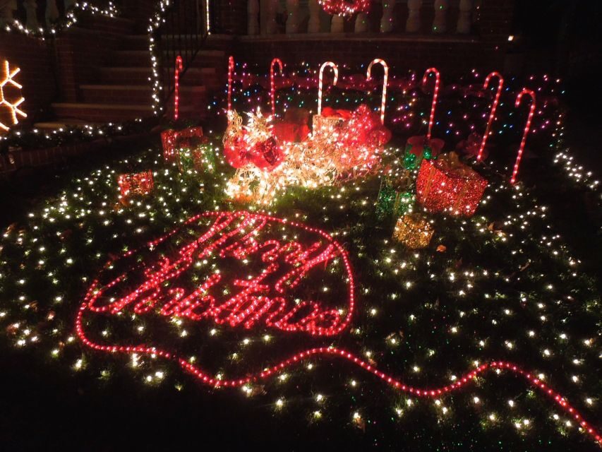 From Manhattan: 4-Hour Christmas Lights Luxury Bus Tour - Greenwich Village to Rockefeller Center: ending near the tree