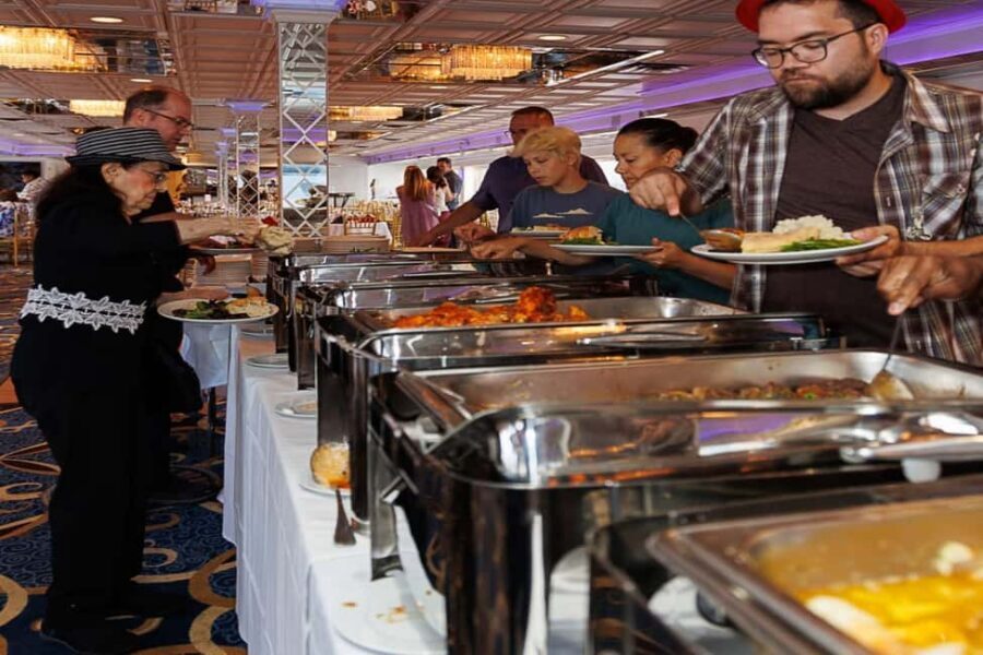 Horizon's Edge NYC New Year's Eve Party - Inside the mega-yacht: three decks, bars, and LED mood lighting