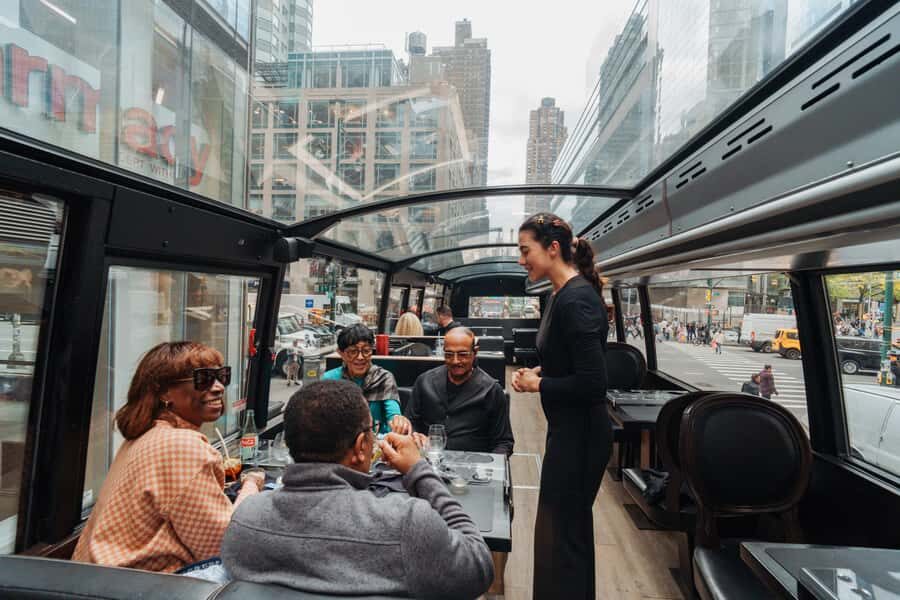 New York City: Bustronome Gourmet Dinner Tour - Drinks onboard: what’s served and what you can buy