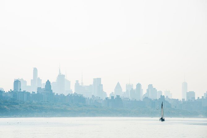 New York Fall Foliage Sail up the Hudson River - The historic little lighthouse and other river landmarks