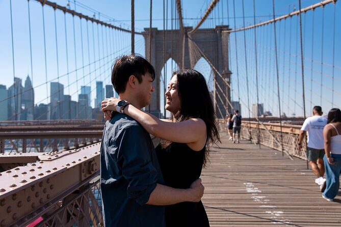 New York Flying-dress photoshoot with iconic NYC views - Dumbo Finish: Skyline Views and Quick Lighting Wins