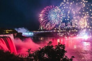 Niagara Falls Nightlight Experience with Fireworks (USA Side) - The 8:30 pm Game Plan from Hard Rock Cafe