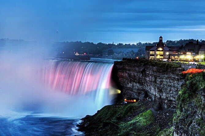 Niagara Falls Nightlight Experience with Fireworks (USA Side) - Niagara Falls State Park at Night: First Views and Photo Angles