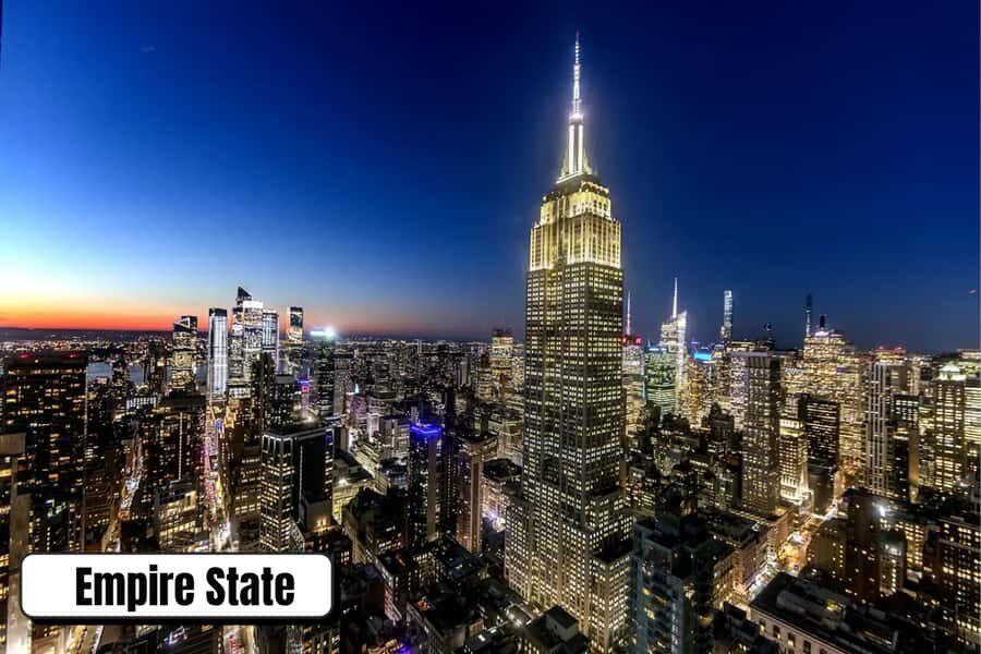 NYC : Big Apple City Lights & Broadway Express Tour 40 Mins - The Empire State Building Fully Illuminated Near 34th Street