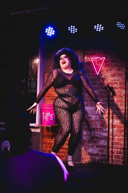 NYC: Fabulous Drag Night Out with a Drag Queen - Hell’s Kitchen Begins at DBL, With Rainbow Flags Outside