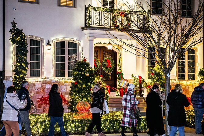 NYC Holiday Lights and Dyker Heights Luxury Bus Tour - Warm-window views: Hudson Yards and The Vessel