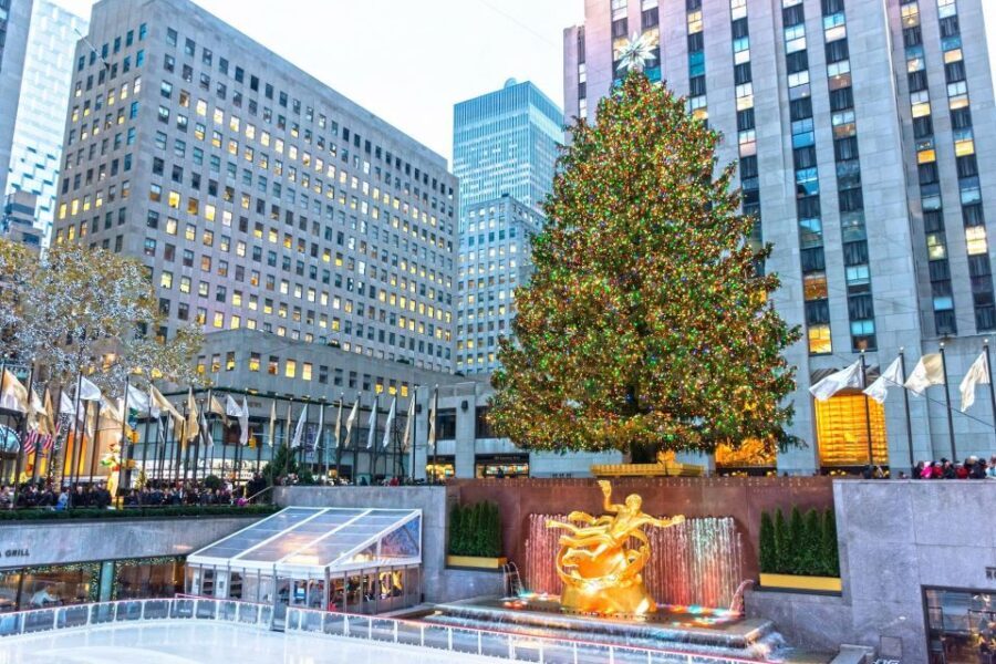 NYC: Midtown Holiday Donut and Hot Chocolate Adventure - NYPL’s Patience and Fortitude: the easiest holiday photo stop on the route