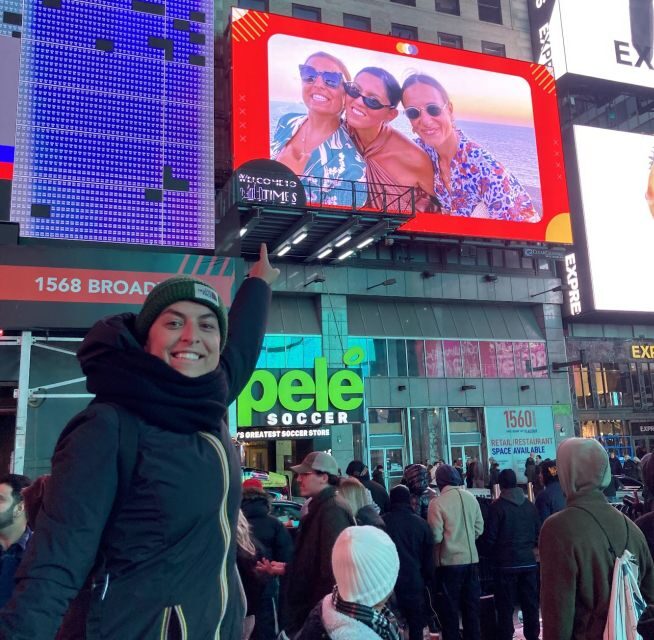 NYC: See Yourself on a Times Square Billboard for 24 Hours - Where the billboard lives: Pelé Store, Broadway, and TKTS