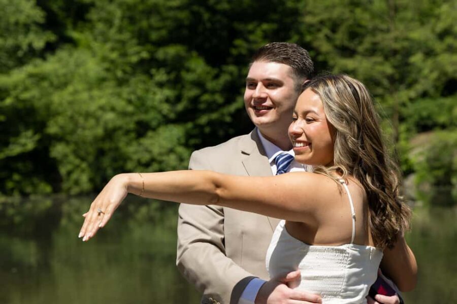 NYC: Surprise Proposal Photoshoot - Capture the Yes Forever - Meeting at Plaza Hotel and Sliding Into Central Park for the Main Moment