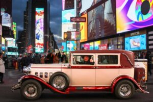 NYC: Vintage Car Night Tour - Meeting at 910 7th Ave and Settling In