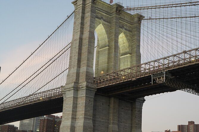 Starship Cityscape Express Sightseeing Cruise - Brooklyn Bridge from the deck: the classic finish